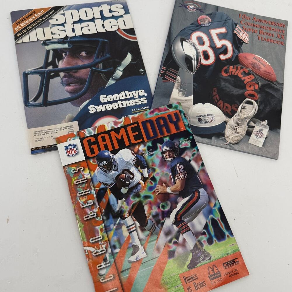 Chicago Bears Football Magazines Programs Super Bowl XX Sports Illustrated 1990s